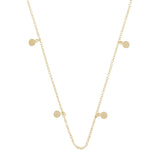 Accessorize London Women's Discy Gold Chain Minimal Pendant Necklace