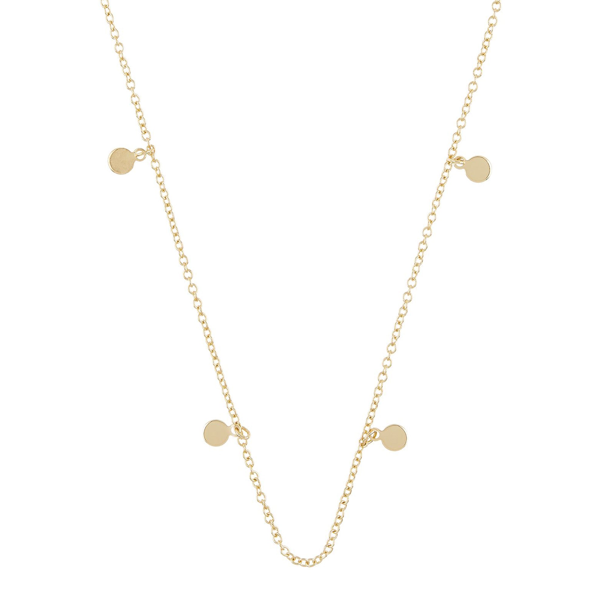 Accessorize London Women's Discy Gold Chain Minimal Pendant Necklace