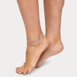 Accessorize London Women's Layered Chain Anklets