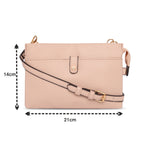 Accessorize London Women's Faux Leather Pink Kerry Sling bag