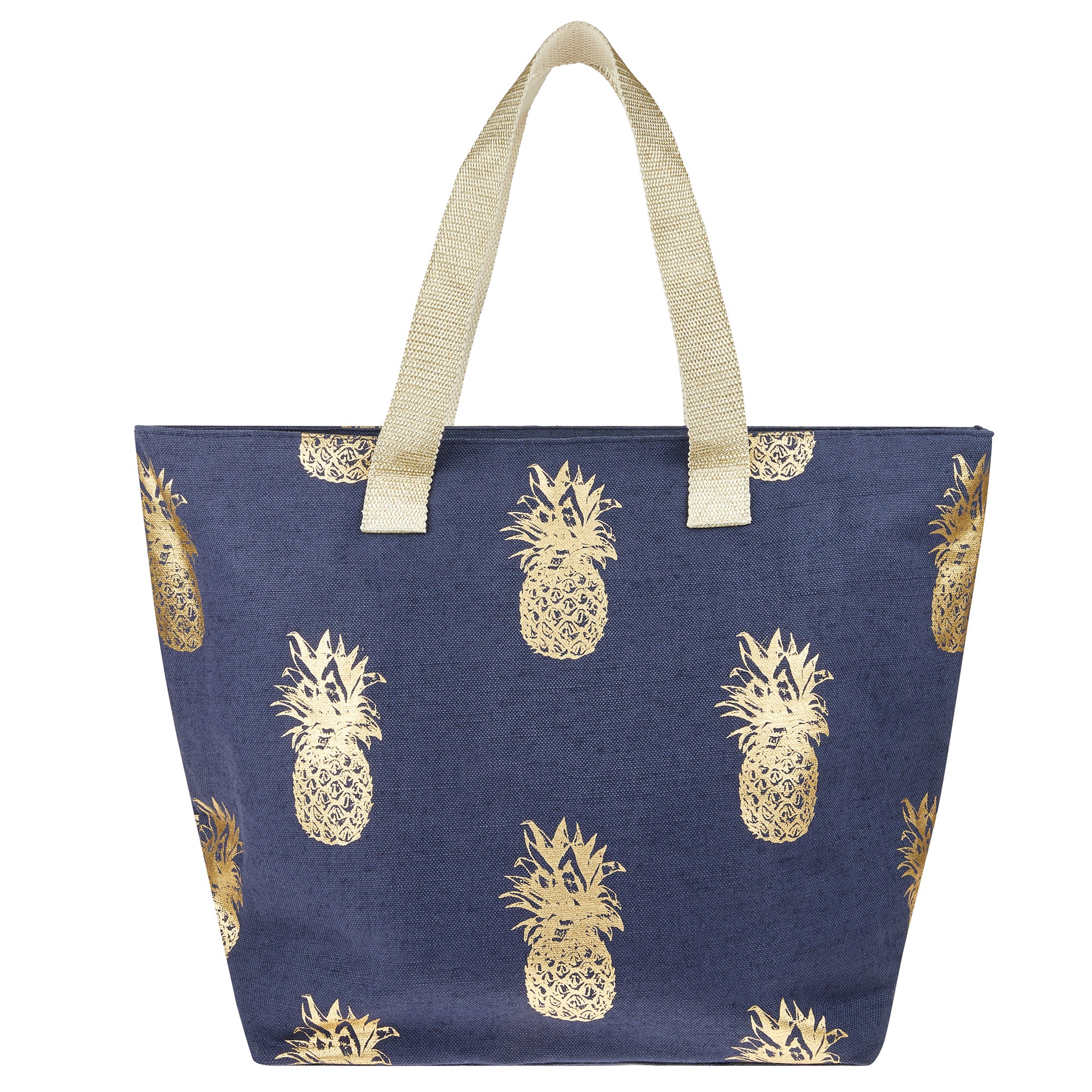 Accessorize London Metallic pineapple print tote bag