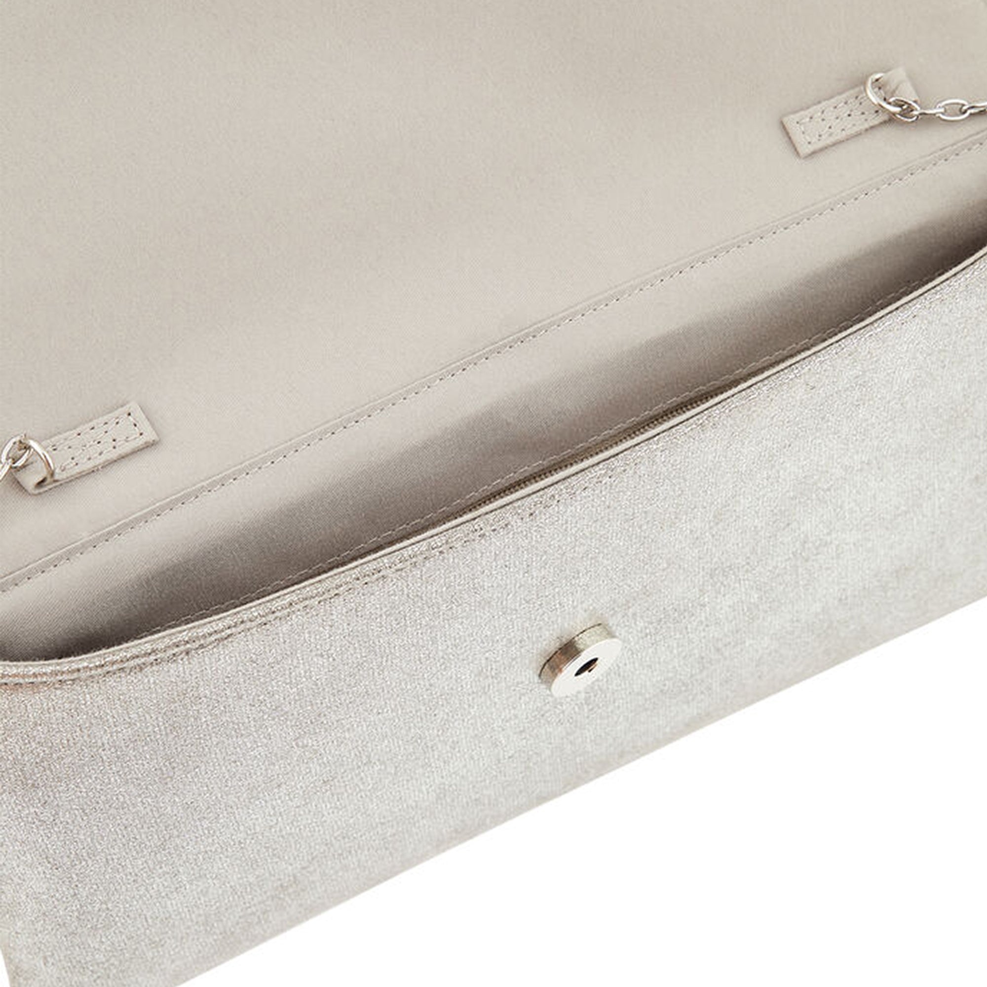 Accessorize London Women's Silver Natalie Envelope Clutch