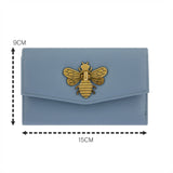 Accessorize London Women's Faux Leather Britney Bee Wallet - Blue
