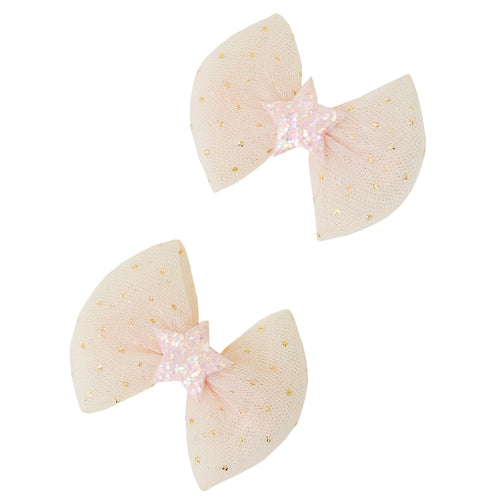 Accessorize London Girl's Pink Bow Hair Clips  Pack Of Two