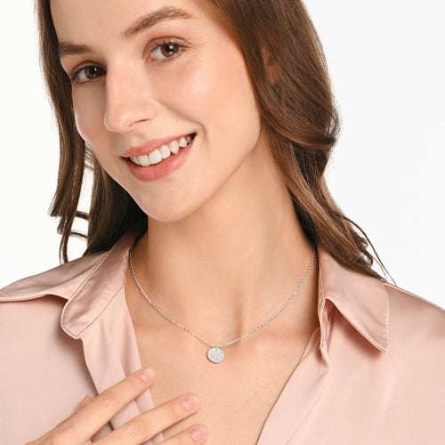 Sterling Silver-Plated Pendant Necklace