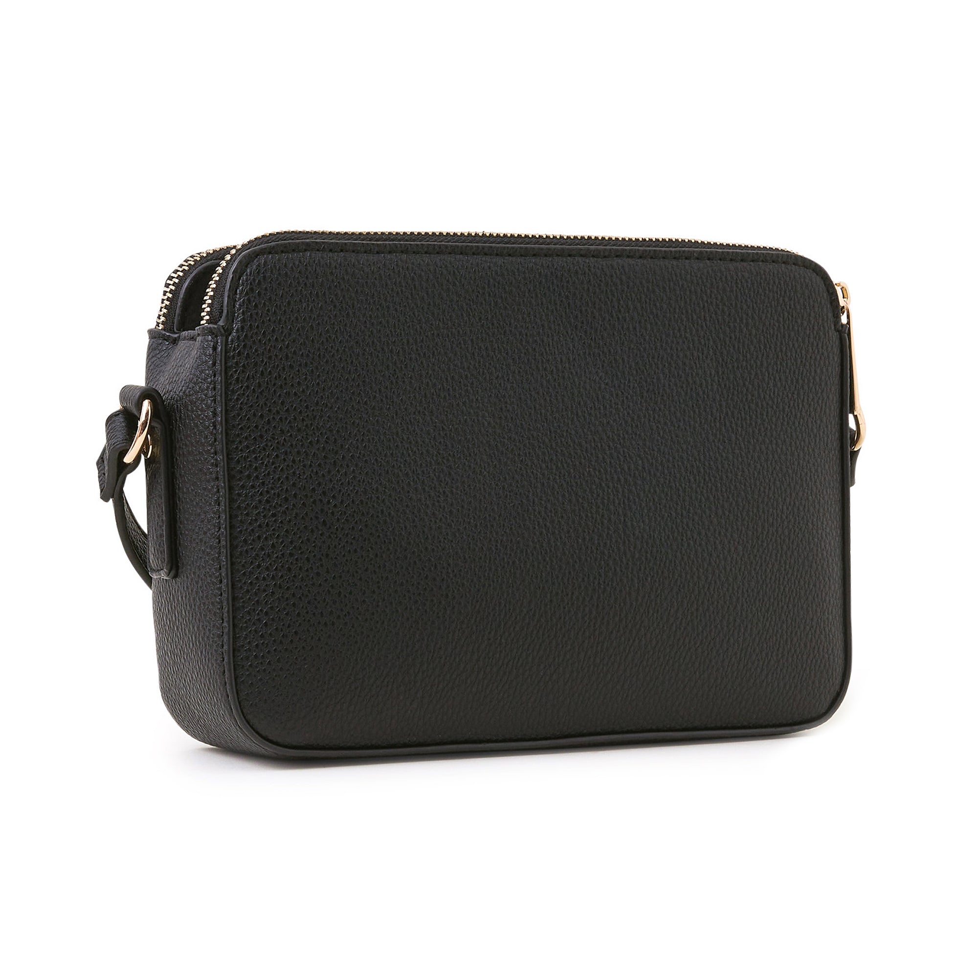 Black Suedette Classic Cross Body Bag 