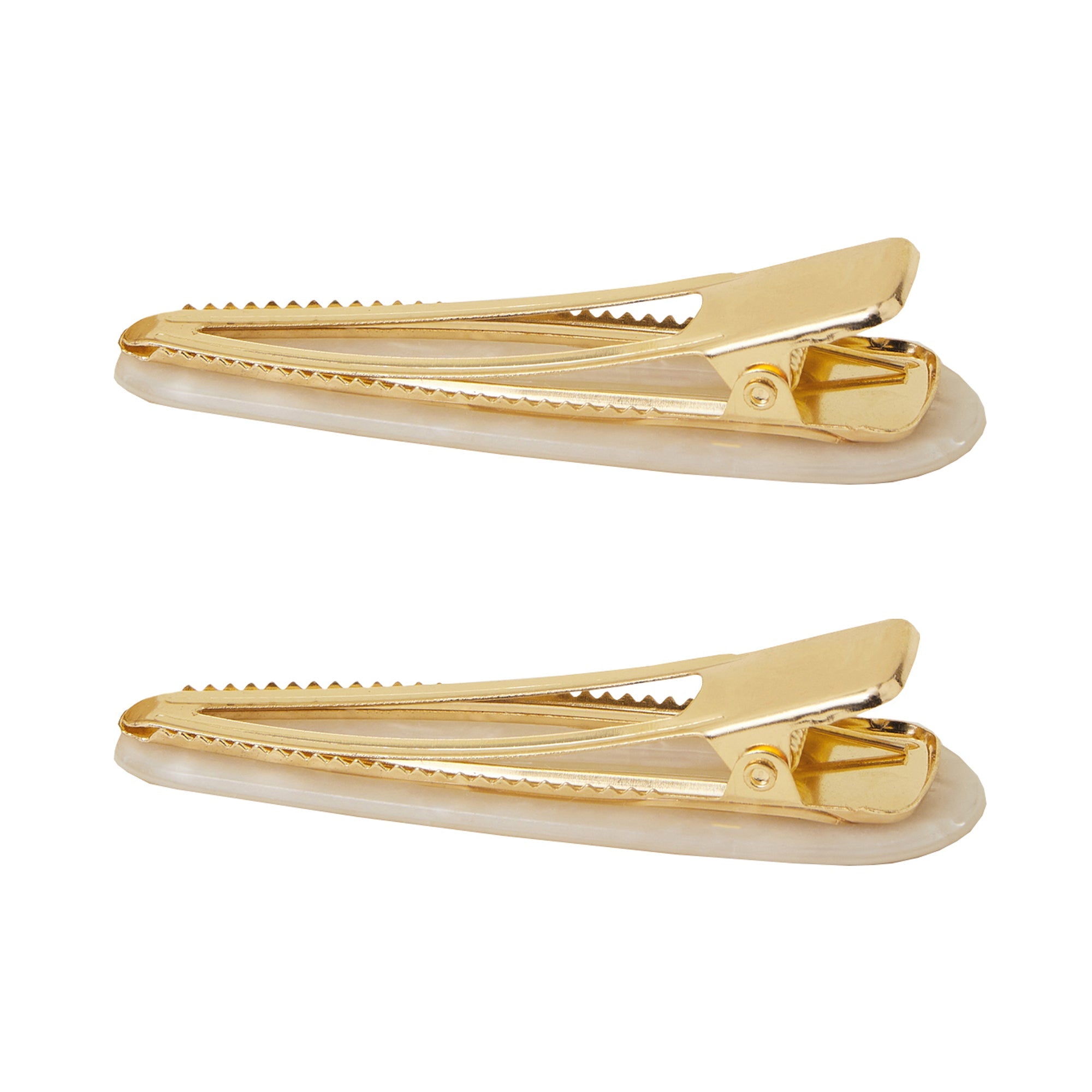 2 Pack of Pearly Resin Hair Clips