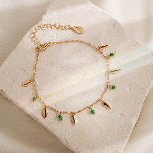 Accessorize London Women's Leaf Drop Anklet