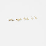Real Gold Plated set of 3 Celestial Stud Earrings For Women By Accessorize London