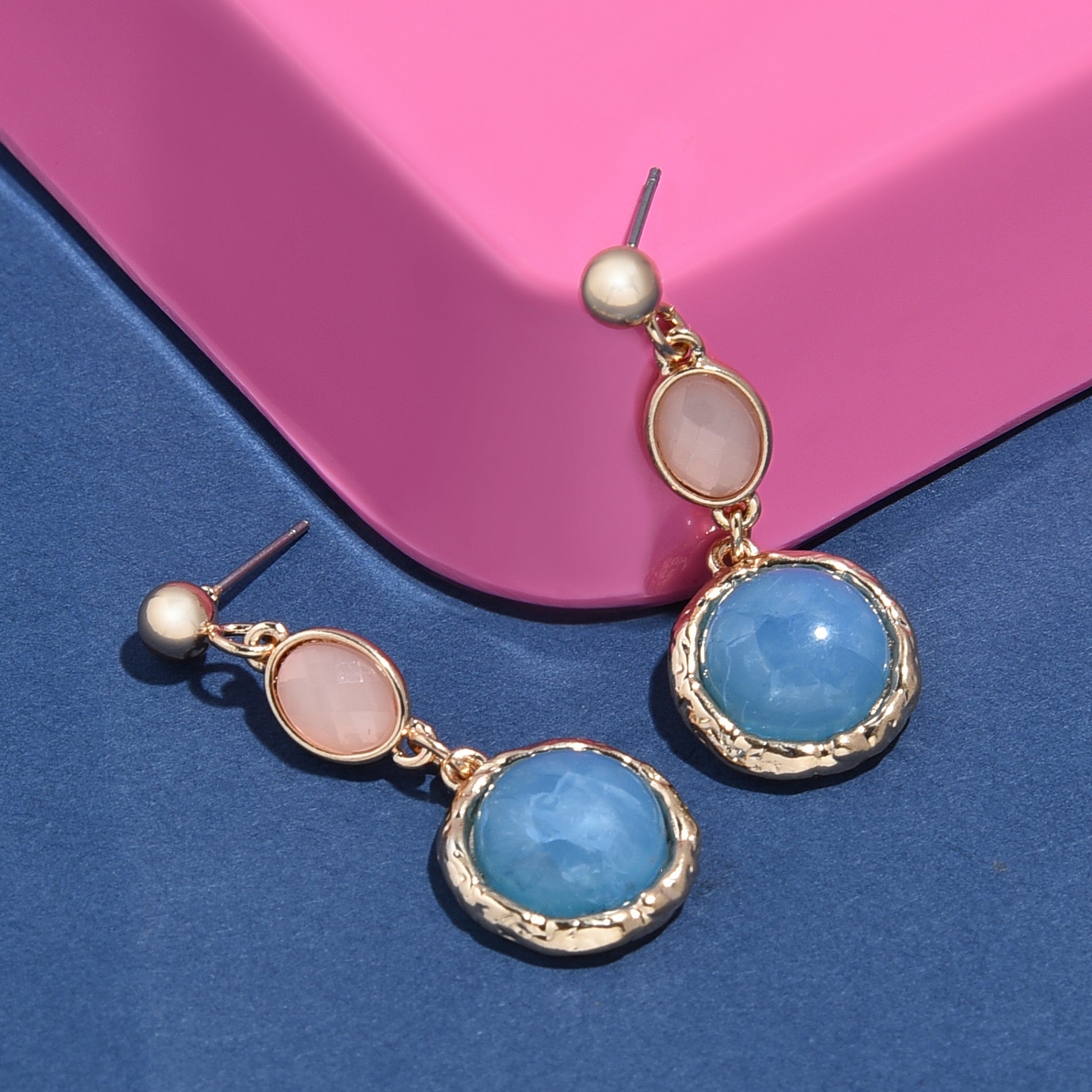 Accessorize London Women's Blue Sienna Long Drop Earring