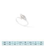 Accessorize London Women's Silver set of 2 Leaf Wrap Ring