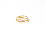 Real Gold Plated Z Pave Crossover Ring For Women By Accessorize London