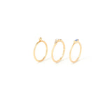 Accessorize London Women'S Set Of 3 Gold & Blue Baguette Ring