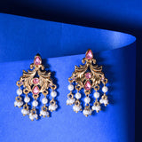Accessorize London Women's Vintage Pink and Pearl Drop Earring