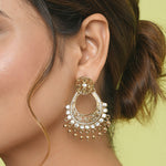 Accessorize London Women's Gold Filigree Chandbali Earring