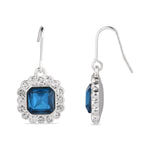 Accessorize London Women's Royal Blue Crystal Short Drop Earring