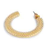 Accessorize London Women's Gold Temple Hoop Earring