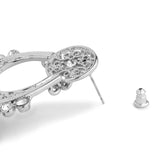 Accessorize London Women's Silver Filigree Chandbali Earring