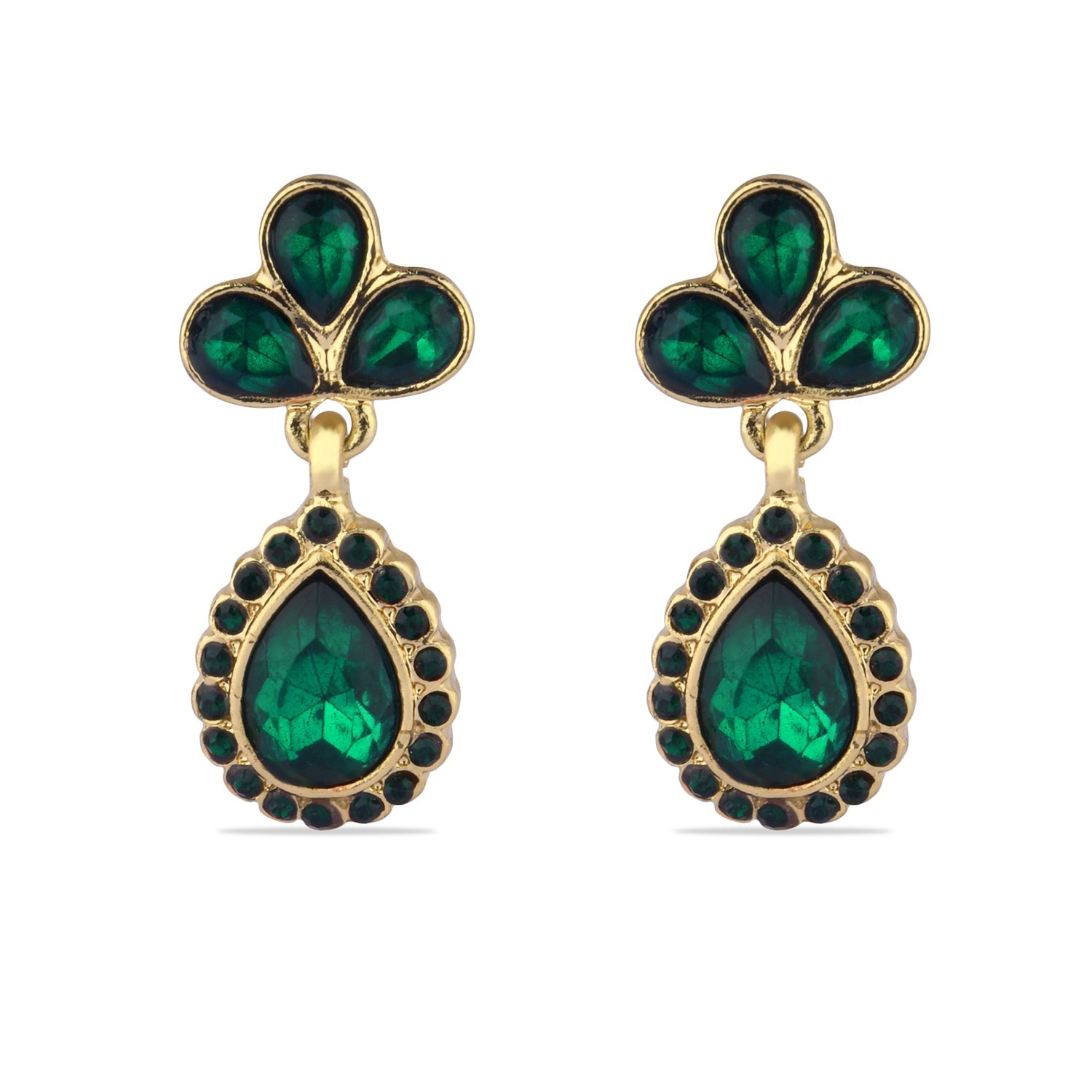 Accessorize London Womens Emerald Green Floral Stud Earring  Accessorize  India