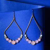 Accessorize London Women's Blush Pink Oval Hoop Earring