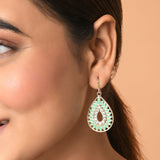 Accessorize London Women's Fern Green Teardrop Earring