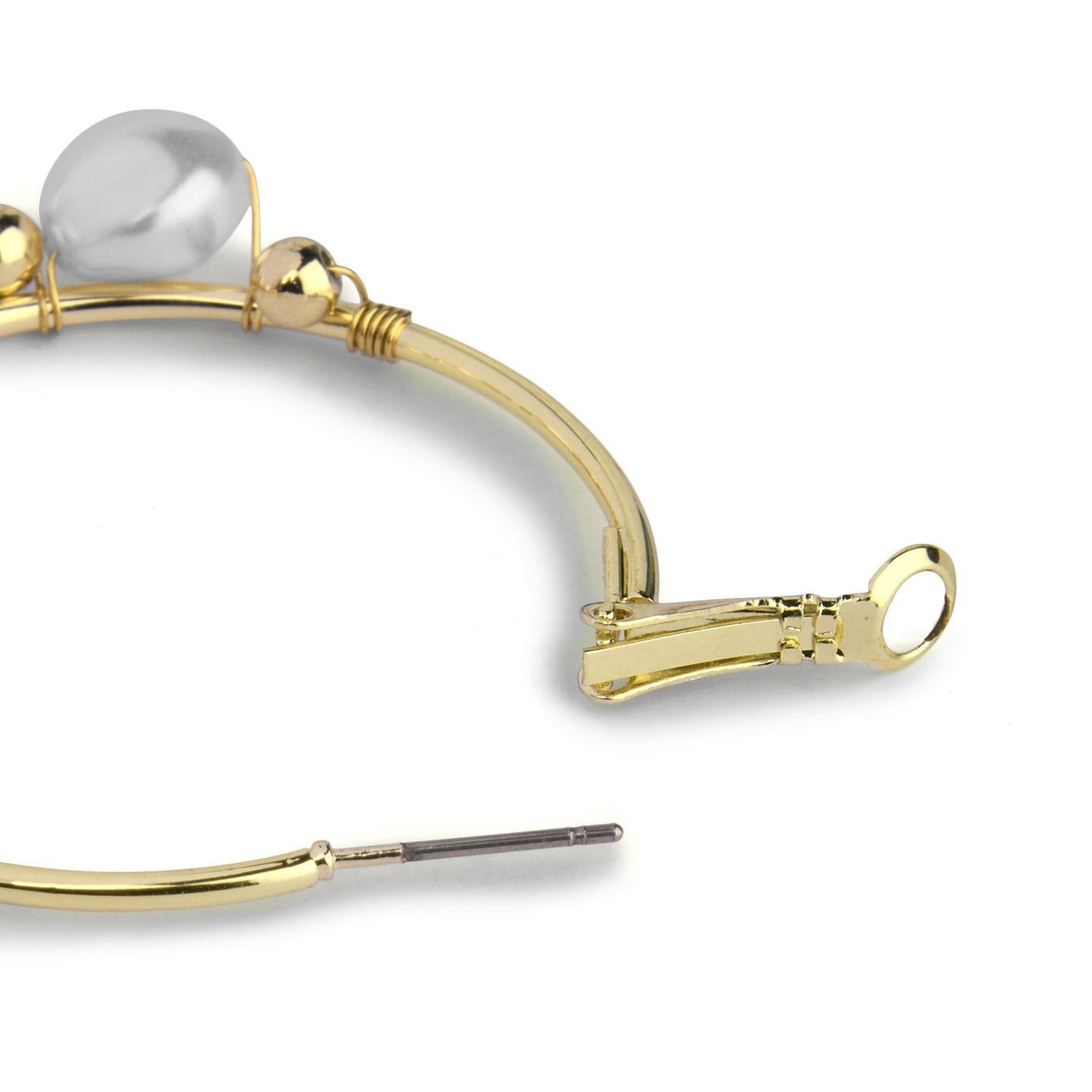 Accessorize London Women's Pearl Hoop Earring