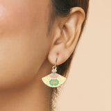 Accessorize London Women's Enamel Fan Hook Earring