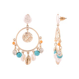 Accessorize London Women's Pearl & Charm Hoop Earring