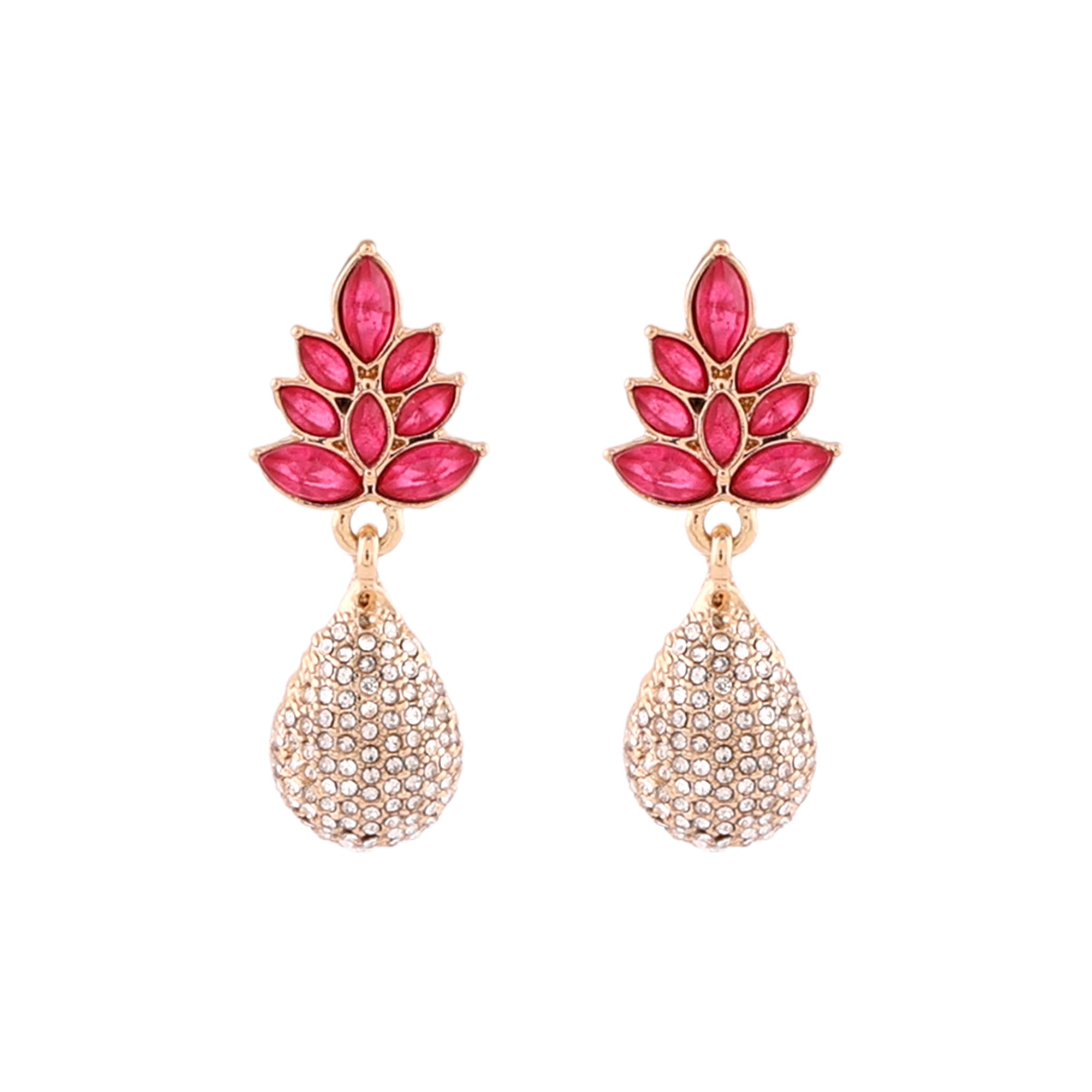 Accessorize London Women's Rose Pink Floral Drop Earring