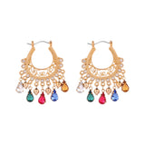 Accessorize London Women's Multi Color Filigree Chandbali Earring