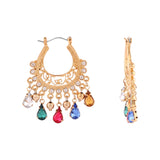 Accessorize London Women's Multi Color Filigree Chandbali Earring
