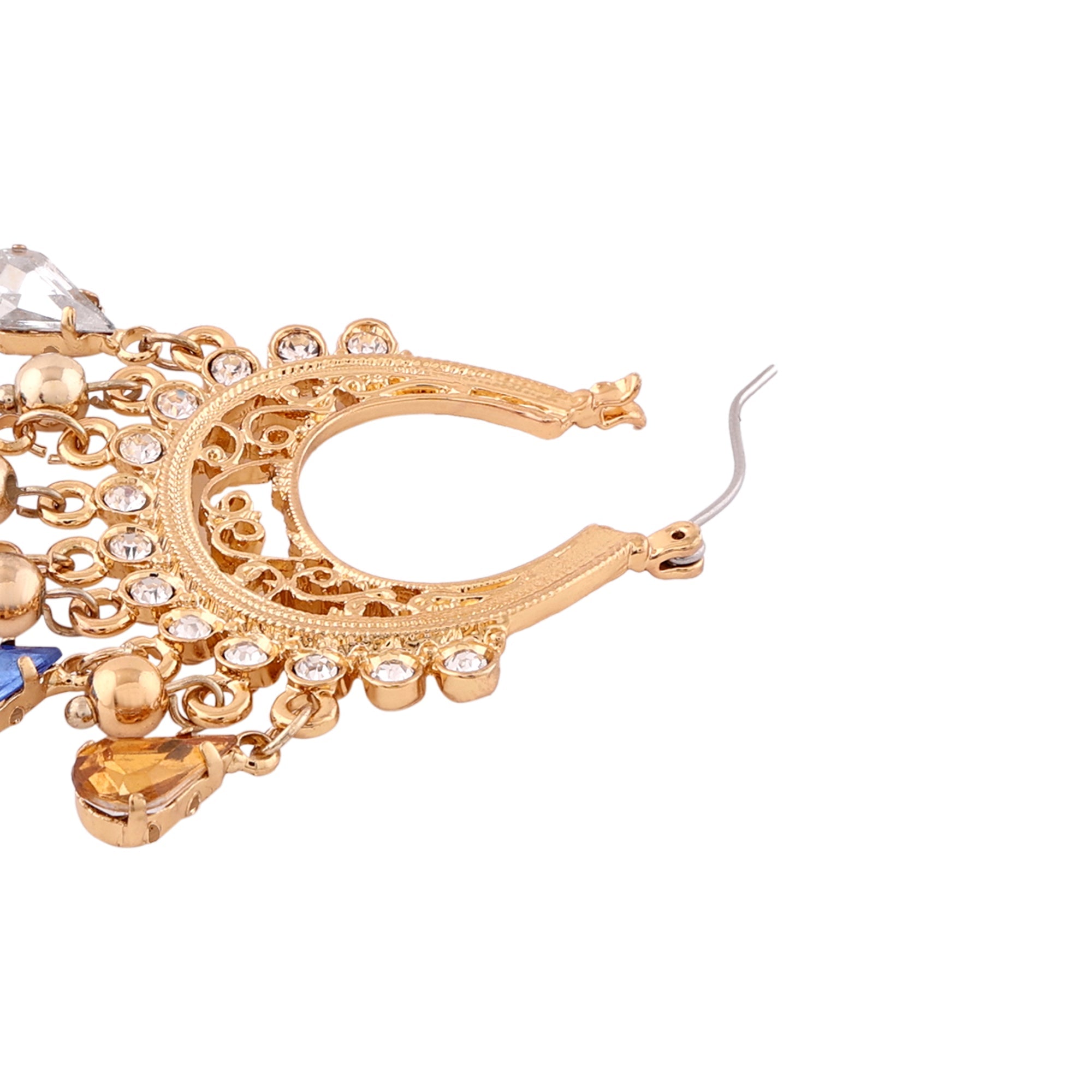 Accessorize London Women's Multi Color Filigree Chandbali Earring