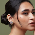 Accessorize London Women's Mandala Turquoise Studs Earring