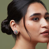 Accessorize London Women's Mandala Turquoise Studs Earring