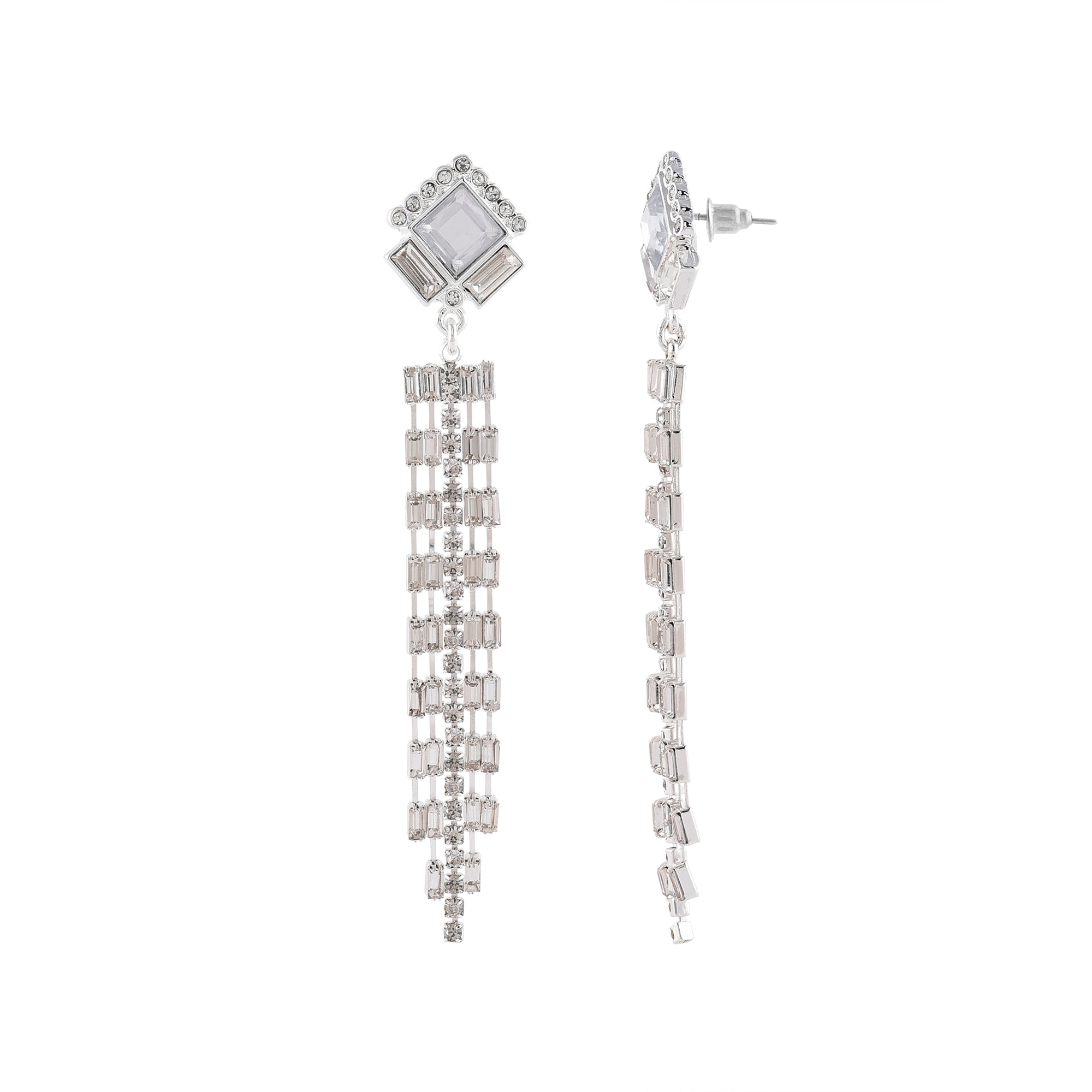 Accessorize London Women'S Contemporizes Crystal Deco Tassel Earring