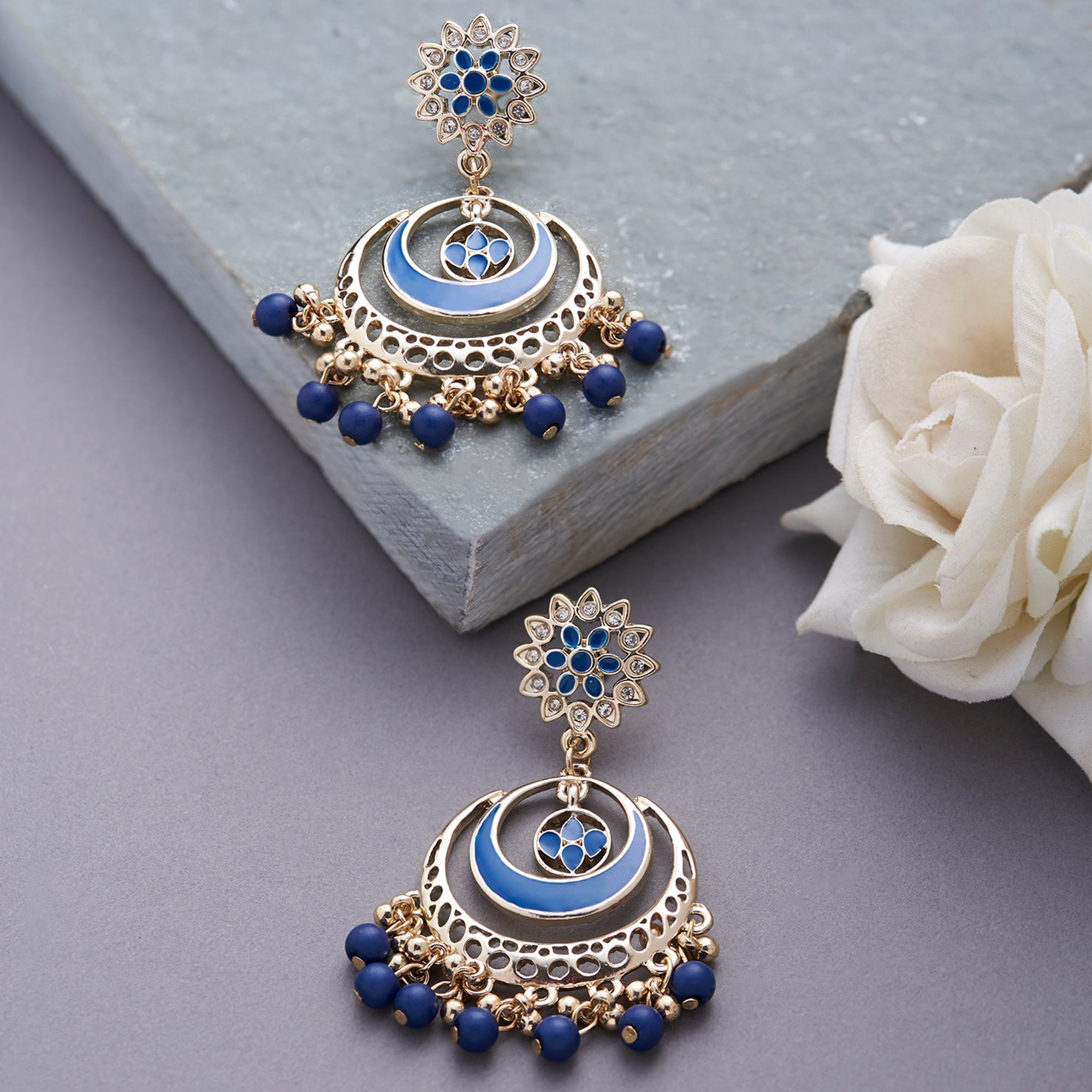Share more than 167 navy blue earrings online india latest