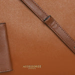 Accessorize London Women's Faux Leather Tan Reva Shoulder bag