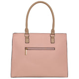 Accessorize London Women's Faux Leather Pink Reva Shoulder bag