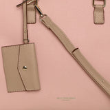 Accessorize London Women's Faux Leather Pink Reva Shoulder bag