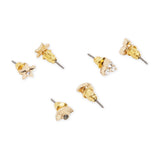Accessorize London Women's Gold Reconnected Set of 10 Sparkle Stud Earring pack