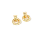 Accessorize London Women's Gold Berry Blush Twisted Tiny Doorknocker Earring