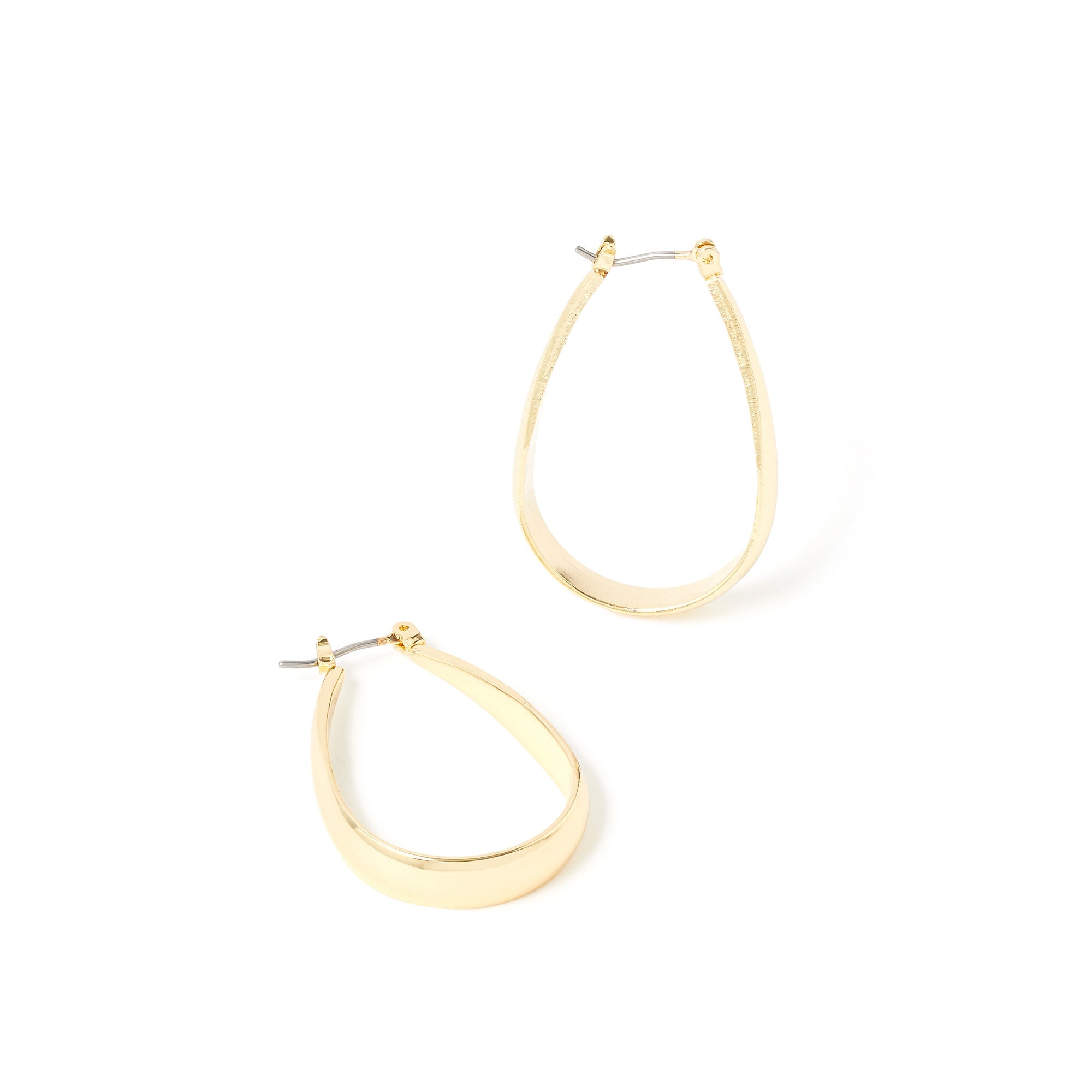 Accessorize London Women'sGold Berry Blush Oval Long Hoop Earring