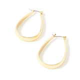 Accessorize London Women'sGold Berry Blush Oval Long Hoop Earring