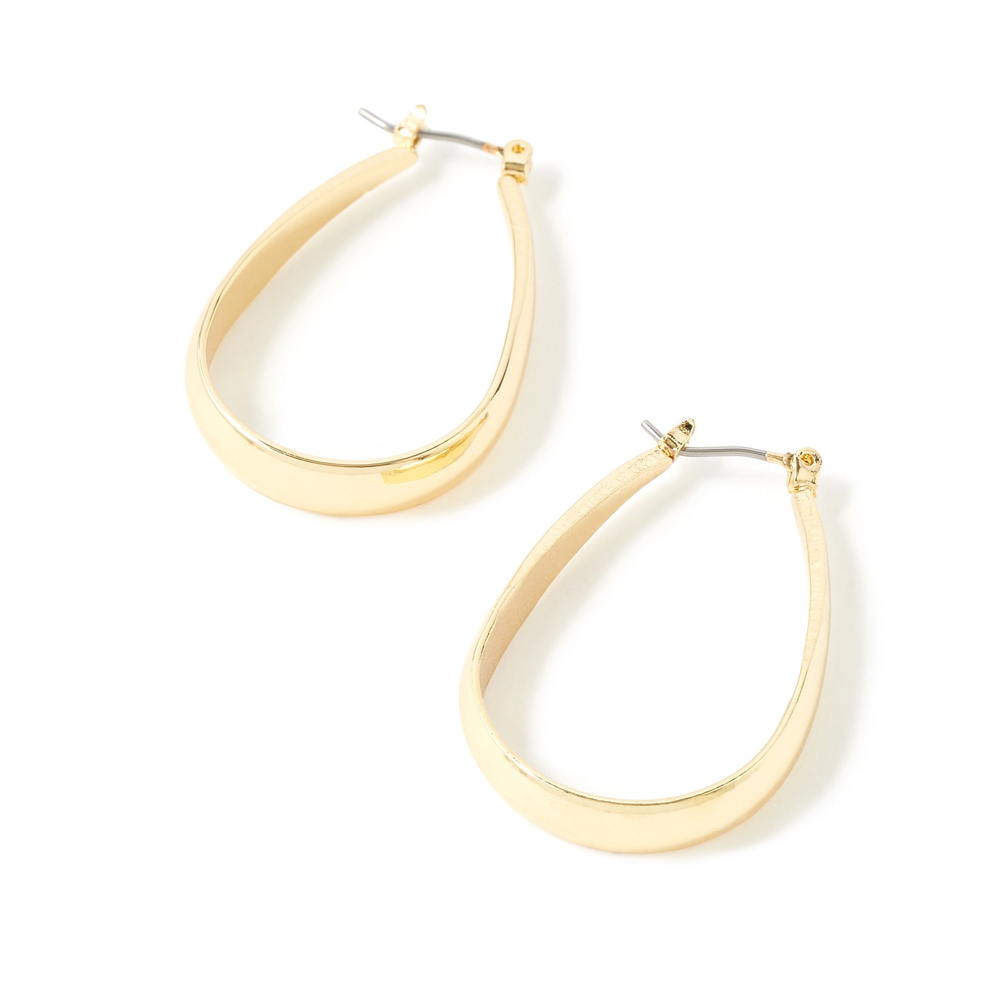 Accessorize London Women'sGold Berry Blush Oval Long Hoop Earring