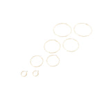 Accessorize London Women's Gold Set of 4 Simple Hoops Multipack