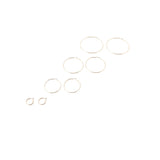 Accessorize London Women's Rose gold Set of 4 Simple Hoops Multipack