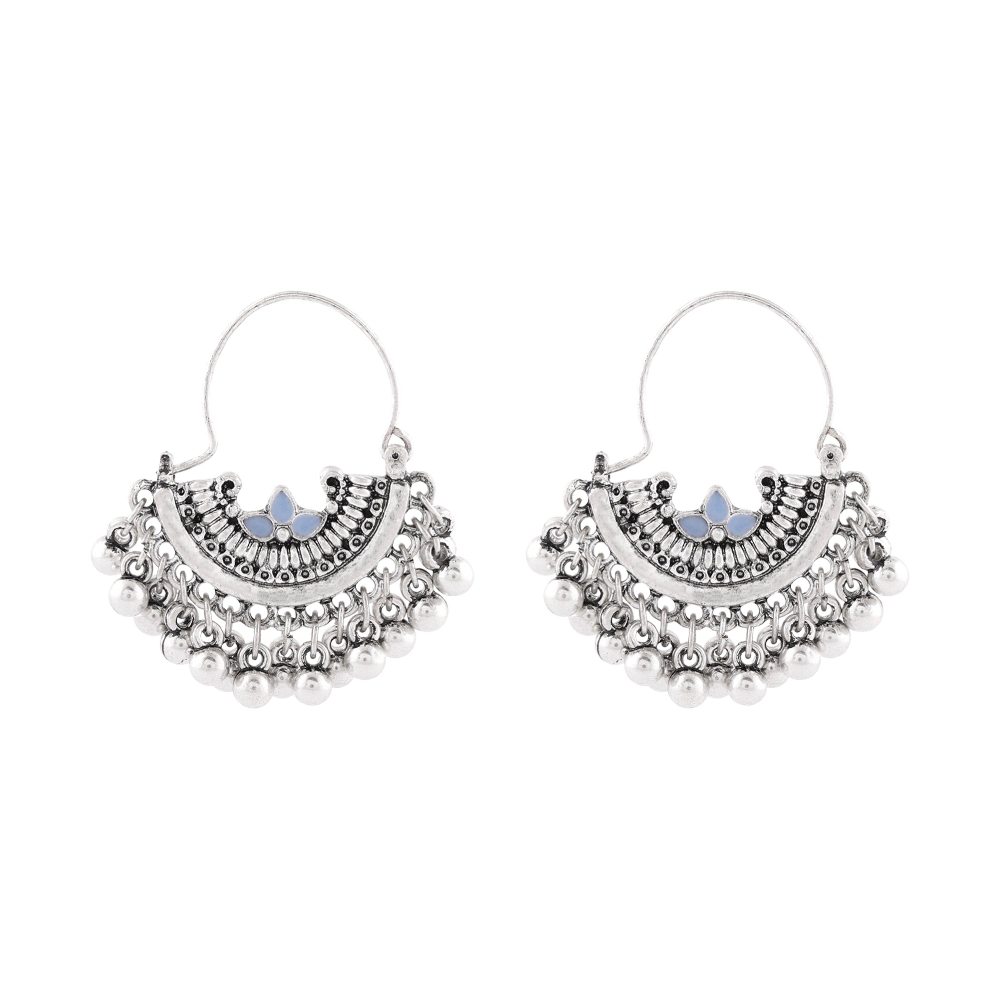 Accessorize London Women'S Oxidised Chandballi Earrings