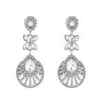 Accessorize London Women'S Silver Deco Crystal Earrings