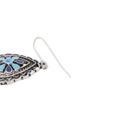 Accessorize London Women'S Oxidised Blue Teardrop Earrings