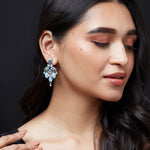 Accessorize London Women's Enamel Shades Of Blue Earrings